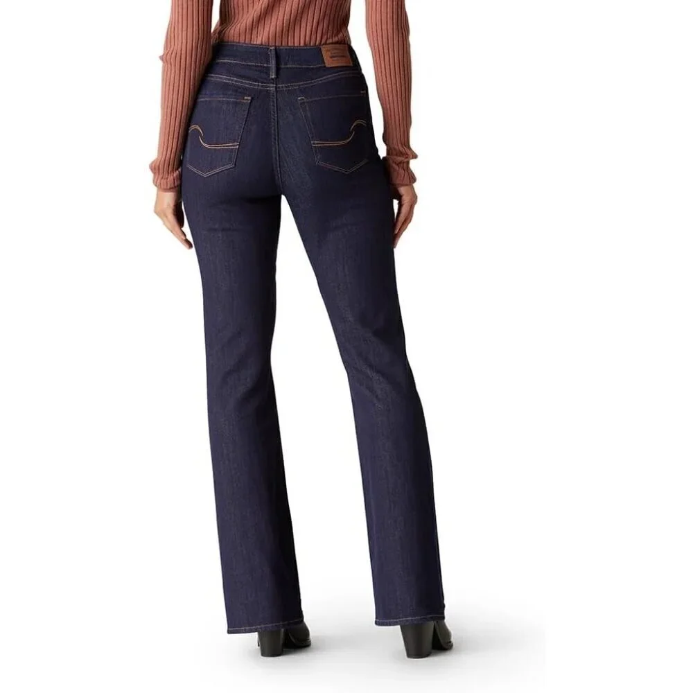 Women's Plus Size Curvy Shaping Straight Jeans Stretch Denim Bootcut